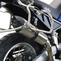 GPR exhaust compatible with  Aprilia Tuareg 660 2021-2024, GP Evo4 Titanium, Homologated legal slip-on exhaust including removable db killer and link pipe 