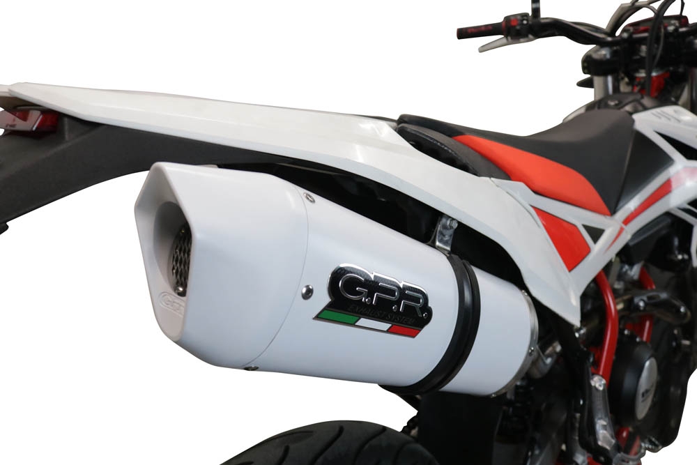 GPR exhaust compatible with  Beta RR 125 4T Motard 2019-2020, Albus Evo4, Homologated legal slip-on exhaust including removable db killer, link pipe and catalyst 