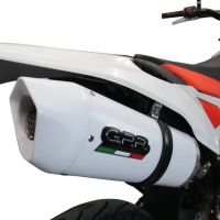 GPR exhaust compatible with  Beta RR 125 4T Motard 2019-2020, Albus Evo4, Homologated legal slip-on exhaust including removable db killer, link pipe and catalyst 