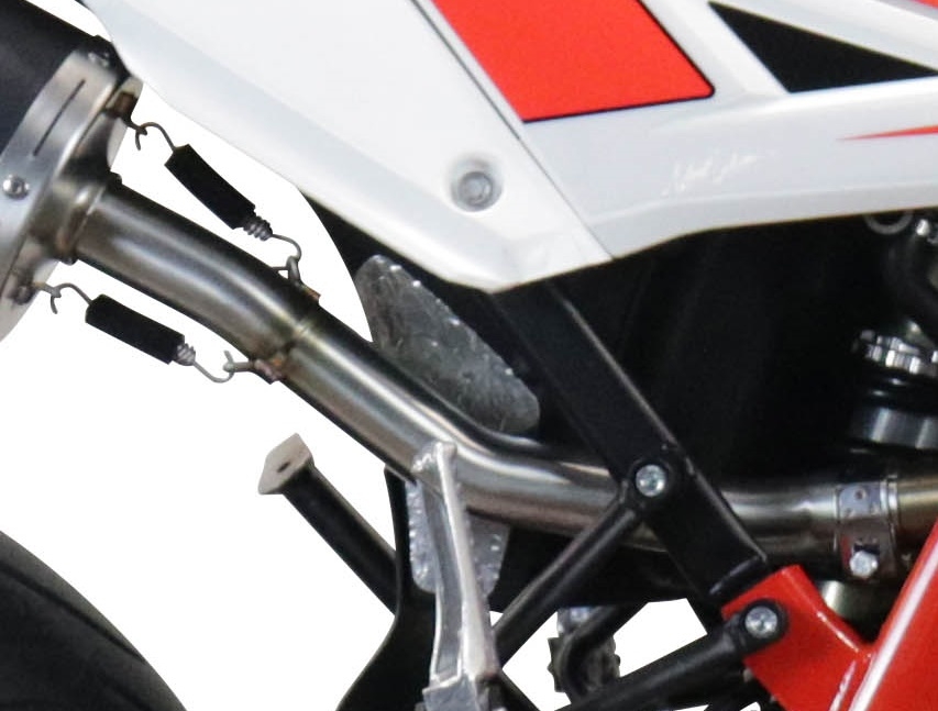 GPR exhaust compatible with  Beta RR 125 4T Enduro 2019-2020, Furore Evo4 Poppy, Homologated legal slip-on exhaust including removable db killer, link pipe and catalyst 