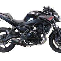 GPR exhaust compatible with  Kawasaki Z 650 2017-2020, Furore Evo4 Nero, Homologated legal full system exhaust, including removable db killer and catalyst 