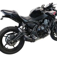 GPR exhaust compatible with  Kawasaki Z 650 2017-2020, Furore Evo4 Nero, Homologated legal full system exhaust, including removable db killer and catalyst 