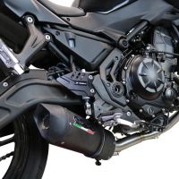 GPR exhaust compatible with  Kawasaki Z 650 2017-2020, Furore Evo4 Nero, Homologated legal full system exhaust, including removable db killer and catalyst 