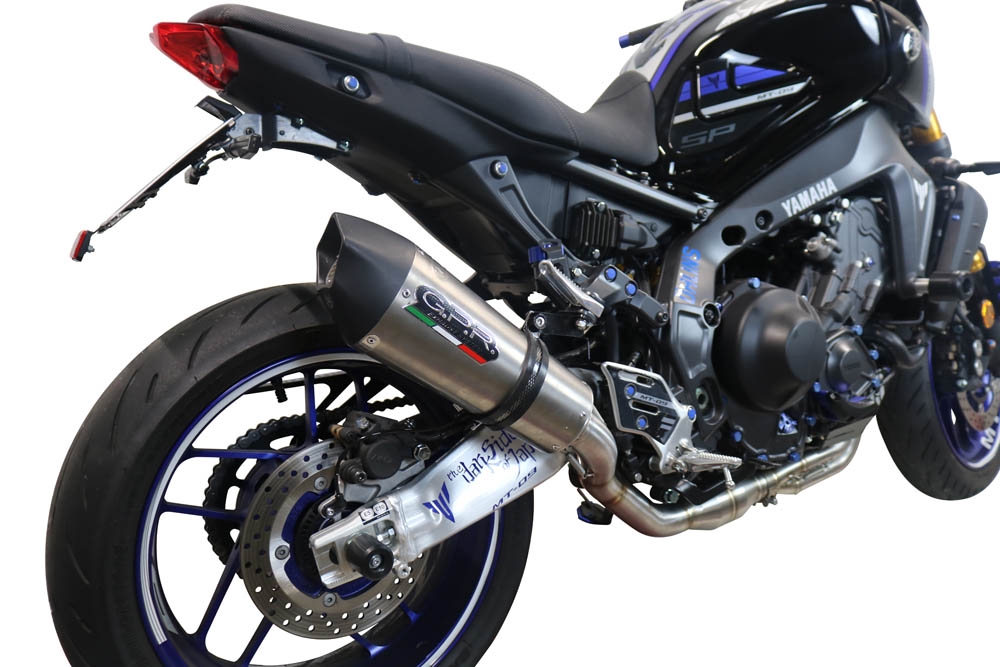 GPR exhaust compatible with  Yamaha Mt-09 2021-2023, Gpe Ann. titanium, full system exhaust legal for UK and non-EU countries including removable db killer 