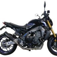 GPR exhaust compatible with  Yamaha Mt-09 2021-2023, M3 Black Titanium, Homologated legal full system exhaust, including removable db killer and catalyst 