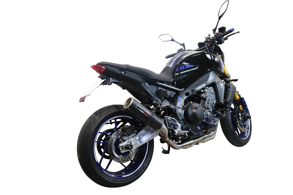 GPR exhaust compatible with  Yamaha Mt-09 2021-2023, M3 Black Titanium, Homologated legal full system exhaust, including removable db killer and catalyst 