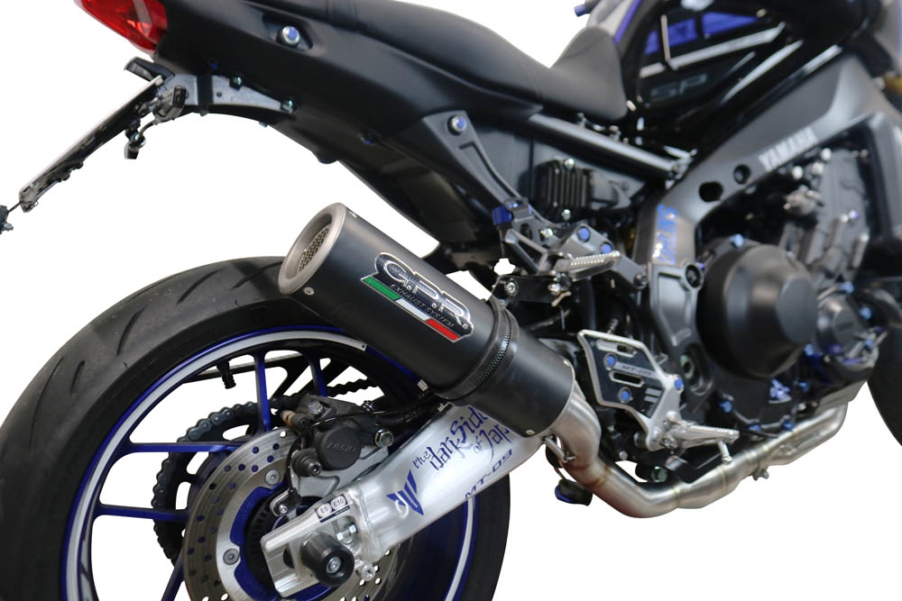 GPR exhaust compatible with  Yamaha Mt-09 2021-2023, M3 Black Titanium, Homologated legal full system exhaust, including removable db killer and catalyst 