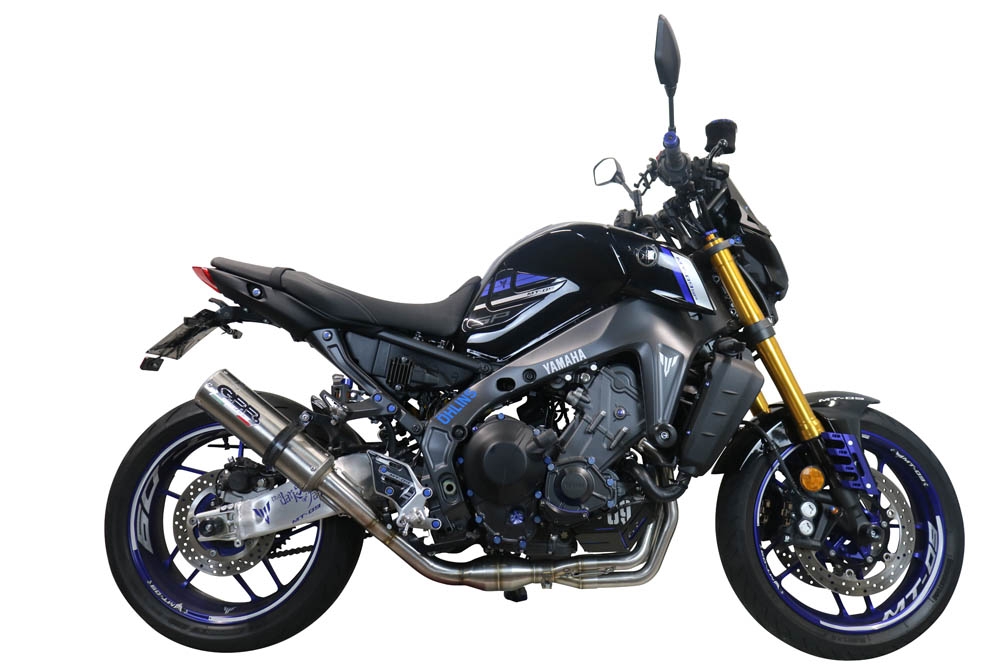 GPR exhaust compatible with  Yamaha Mt-09 2021-2024, M3 Inox , full system exhaust legal for UK and non-EU countries including removable db killer 