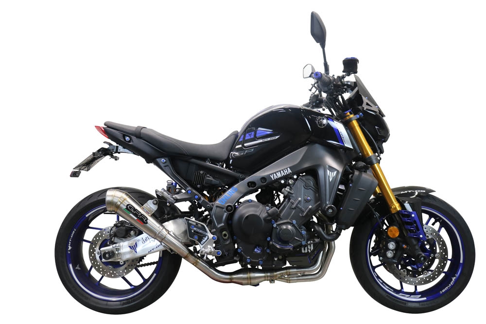 GPR exhaust compatible with  Yamaha Mt-09 2021-2023, Powercone Evo, Homologated legal full system exhaust, including removable db killer and catalyst 