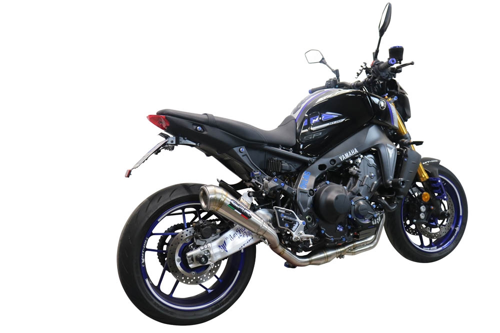 GPR exhaust compatible with  Yamaha Mt-09 2021-2023, Powercone Evo, Homologated legal full system exhaust, including removable db killer and catalyst 