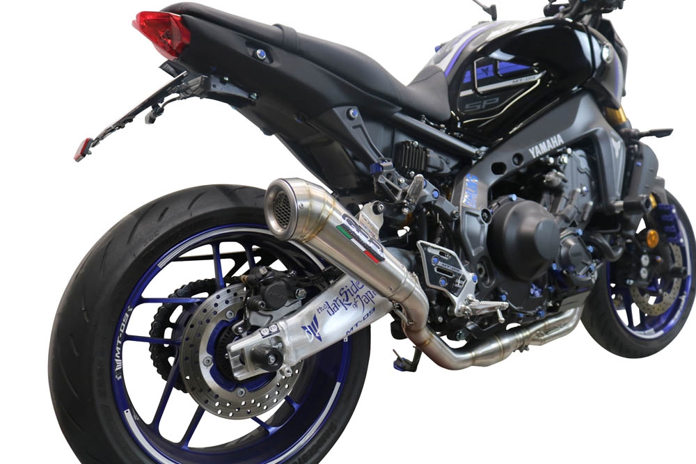 GPR exhaust compatible with  Yamaha Mt-09 2021-2023, Powercone Evo, Homologated legal full system exhaust, including removable db killer and catalyst 