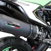 GPR exhaust compatible with  KL MOTOR KXE 125 2022-2023, Furore Evo4 Nero, Slip-on exhaust legal for UK and non-EU markets including link pipe and removable db killer 