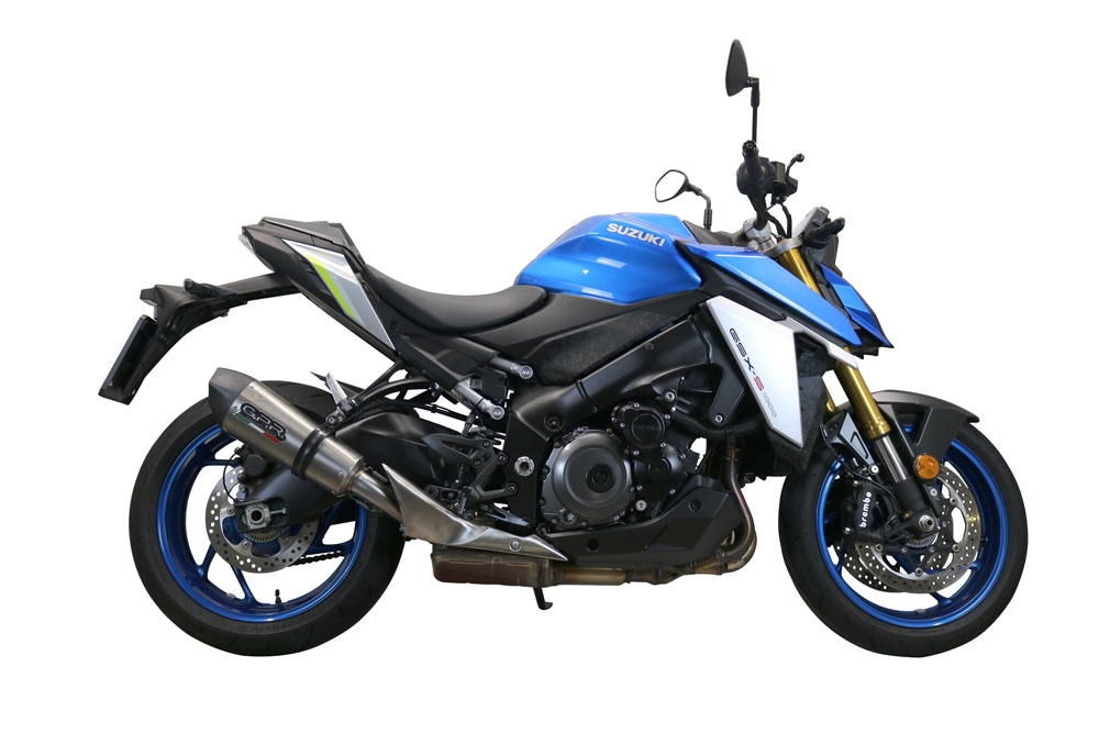 GPR exhaust compatible with  Suzuki Gsx-S 1000  2021-2024, GP Evo4 Titanium, Homologated legal slip-on exhaust including removable db killer and link pipe 