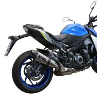 GPR exhaust compatible with  Suzuki Gsx-S 1000  2021-2024, GP Evo4 Titanium, Homologated legal slip-on exhaust including removable db killer and link pipe 