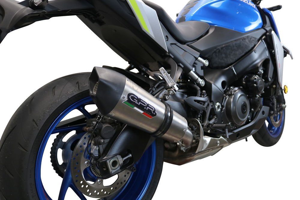 GPR exhaust compatible with  Suzuki Gsx-S 1000  2021-2024, GP Evo4 Titanium, Homologated legal slip-on exhaust including removable db killer and link pipe 