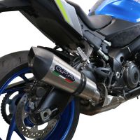 GPR exhaust compatible with  Suzuki Gsx-S 1000  2021-2024, GP Evo4 Titanium, Homologated legal slip-on exhaust including removable db killer and link pipe 