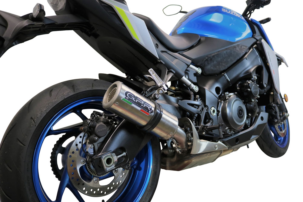 GPR exhaust compatible with  Suzuki Gsx-S 1000  2017-2020, M3 Inox , Homologated legal slip-on exhaust including removable db killer and link pipe 