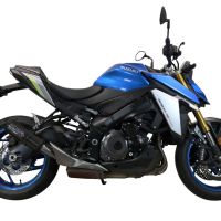 GPR exhaust compatible with  Suzuki Gsx-S 1000 GT 2015-2016, M3 Titanium Natural, Homologated legal slip-on exhaust including removable db killer and link pipe 