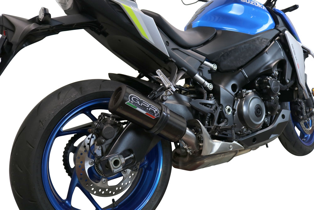 GPR exhaust compatible with  Suzuki Gsx-S 1000 GT 2015-2016, M3 Titanium Natural, Homologated legal slip-on exhaust including removable db killer and link pipe 