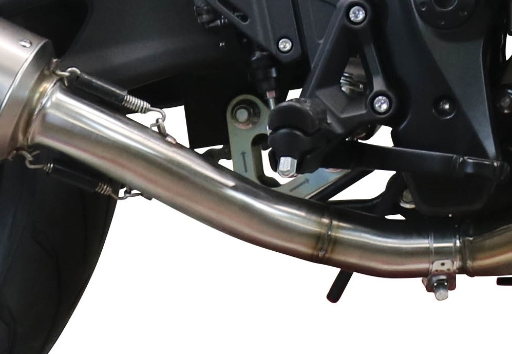 GPR exhaust compatible with  Voge 500R 2021-2024, M3 Poppy, Homologated legal slip-on exhaust including removable db killer and link pipe 