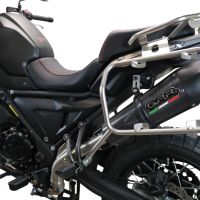 GPR exhaust compatible with  Voge 650DSX 2021-2024, GP Evo4 Poppy, Homologated legal slip-on exhaust including removable db killer, link pipe and catalyst 