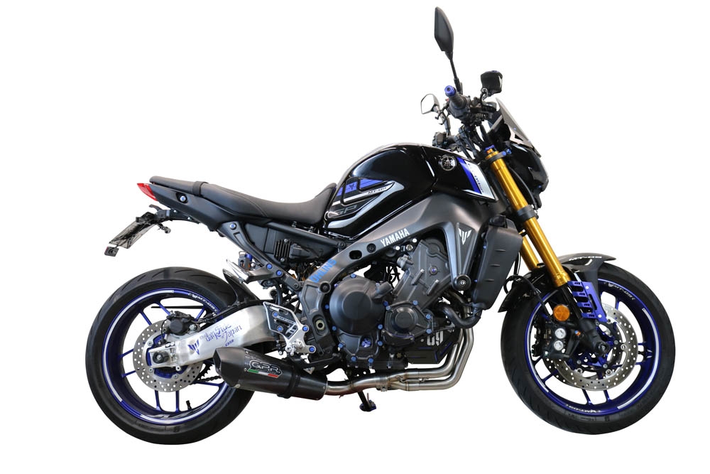 GPR exhaust compatible with  Yamaha Mt-09 2021-2024, Gpe Ann. Poppy, full system exhaust legal for UK and non-EU countries including removable db killer 