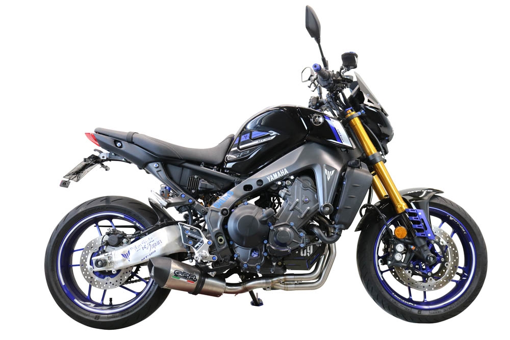 GPR exhaust compatible with  Yamaha Mt-09 2021-2024, Gpe Ann. titanium, full system exhaust legal for UK and non-EU countries including removable db killer 