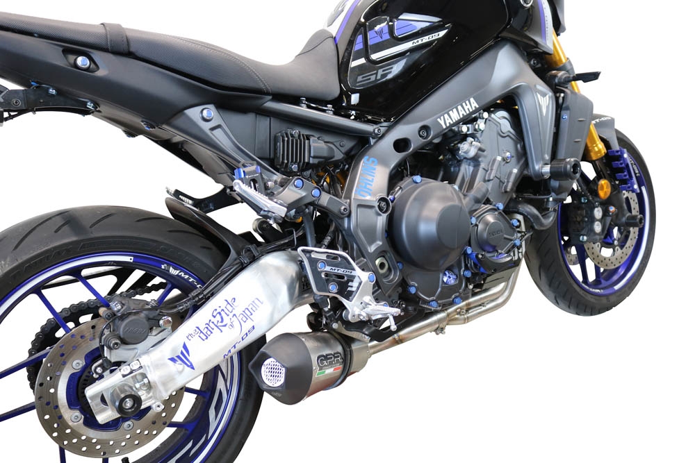 GPR exhaust compatible with  Yamaha Mt-09 2021-2024, Gpe Ann. titanium, full system exhaust legal for UK and non-EU countries including removable db killer 