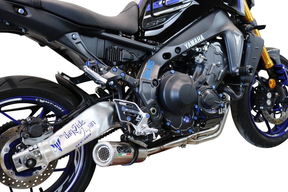 GPR exhaust compatible with  Yamaha Mt-09 2021-2024, M3 Inox , full system exhaust legal for UK and non-EU countries including removable db killer 