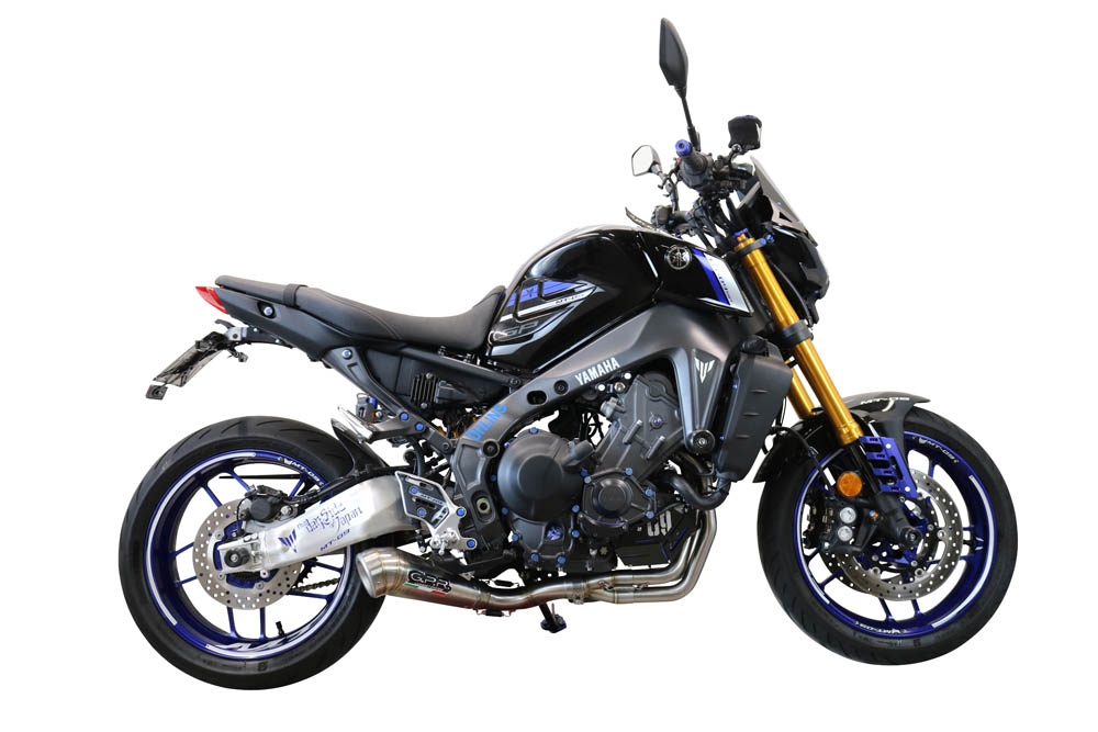 GPR exhaust compatible with  Yamaha Mt-09 2021-2024, Powercone Evo, full system exhaust legal for UK and non-EU countries including removable db killer 