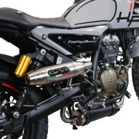 GPR exhaust compatible with  F.B. Mondial Hps 125 2021-2023, Deeptone Inox, Homologated legal full system exhaust, including removable db killer and catalyst 