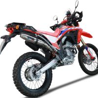 GPR exhaust compatible with  Honda Crf 300 L - Rally 2021-2024, Deeptone Inox, Slip-on exhaust legal for UK and non-EU markets including link pipe and removable db killer 