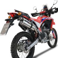 GPR exhaust compatible with  Honda Crf 300 L - Rally 2021-2024, Dual Inox, Homologated legal slip-on exhaust including removable db killer, link pipe and catalyst 