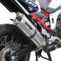 GPR exhaust compatible with  Honda Crf 1100 L Africa Twin Adventure Sport 2020-2024, Dual Inox, Homologated legal slip-on exhaust including removable db killer and link pipe 