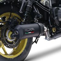 GPR exhaust compatible with  Honda Cmx 1100 Rebel 2021-2024, Ghisa , Homologated legal slip-on exhaust including removable db killer and link pipe 