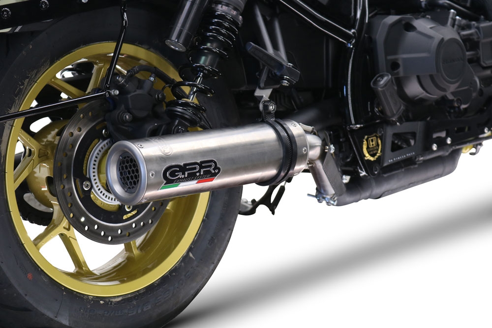 GPR exhaust compatible with  Honda Cmx 1100 Rebel 2021-2024, M3 Inox , Homologated legal slip-on exhaust including removable db killer and link pipe 