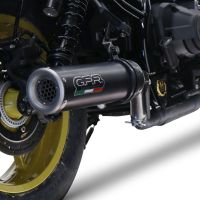 GPR exhaust compatible with  Honda Cmx 1100 Rebel 2021-2024, M3 Black Titanium, Homologated legal slip-on exhaust including removable db killer and link pipe 