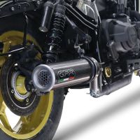 GPR exhaust compatible with  Honda Cmx 1100 Rebel 2021-2024, M3 Poppy , Homologated legal slip-on exhaust including removable db killer and link pipe 