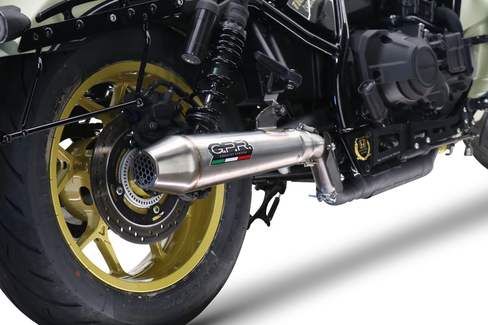 GPR exhaust compatible with  Honda Cmx 1100 Rebel 2021-2024, Ultracone, Homologated legal slip-on exhaust including removable db killer and link pipe 