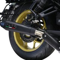 GPR exhaust compatible with  Honda Cmx 1100 Rebel 2021-2024, Ultracone Nero, Homologated legal slip-on exhaust including removable db killer and link pipe 