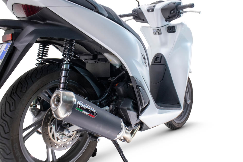 GPR exhaust compatible with  Honda SH 125 2024-2025, Pentascooter, Homologated silencer for noise including full line,db killer and catalyst compliant for inspection 