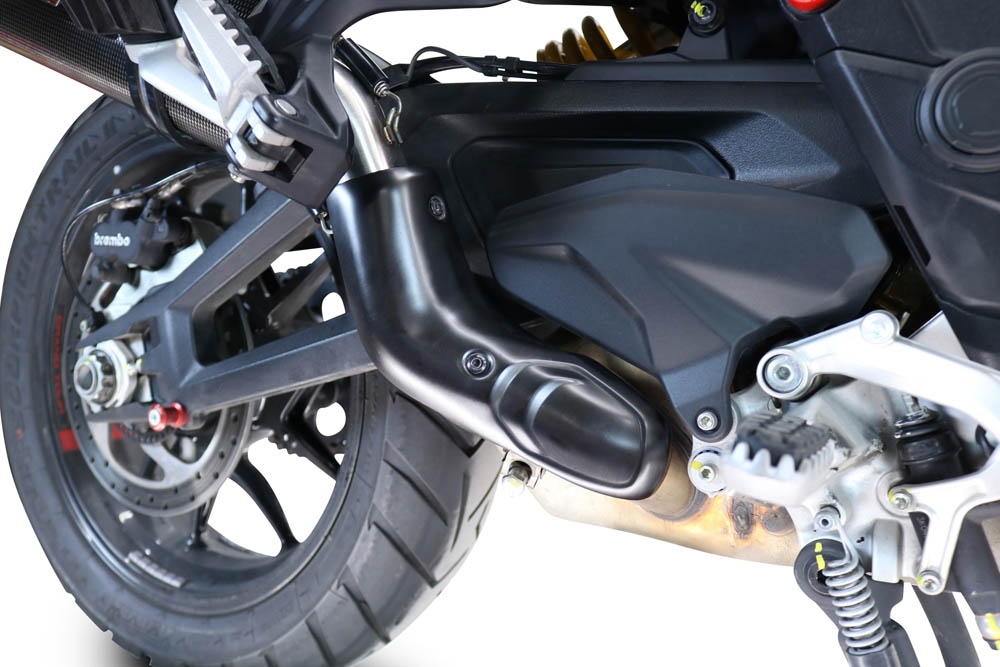 GPR exhaust compatible with  Ducati Multistrada V4 Grand Tour 2024-2025, Dual Poppy, Homologated legal slip-on exhaust including removable db killer and link pipe 