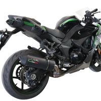 GPR exhaust compatible with  Kawasaki Ninja 1000 Sx 2021-2024, Furore Evo4 Nero, Homologated legal slip-on exhaust including removable db killer and link pipe 