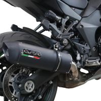 GPR exhaust compatible with  Kawasaki Ninja 1000 Sx 2021-2024, Furore Evo4 Nero, Homologated legal slip-on exhaust including removable db killer and link pipe 