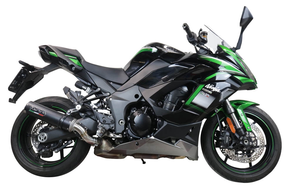 GPR exhaust compatible with  Kawasaki Ninja 1000 Sx 2020-2020, M3 Black Titanium, Homologated legal slip-on exhaust including removable db killer and link pipe 