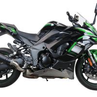 GPR exhaust compatible with  Kawasaki Ninja 1000 Sx 2020-2020, M3 Black Titanium, Homologated legal slip-on exhaust including removable db killer and link pipe 