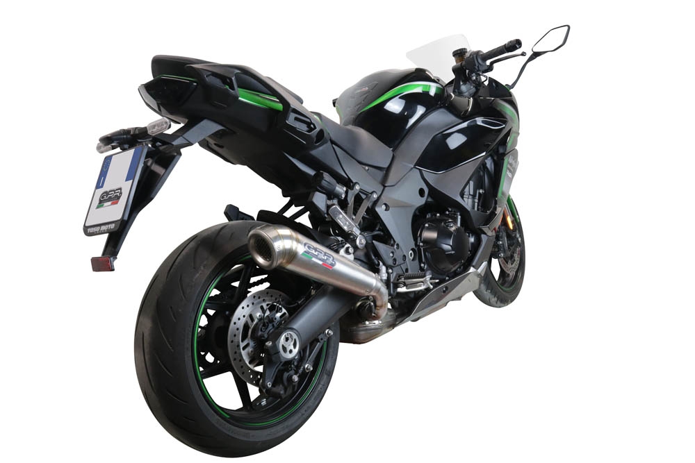 GPR exhaust compatible with  Kawasaki Ninja 1000 Sx 2020-2020, Powercone Evo, Homologated legal slip-on exhaust including removable db killer and link pipe 