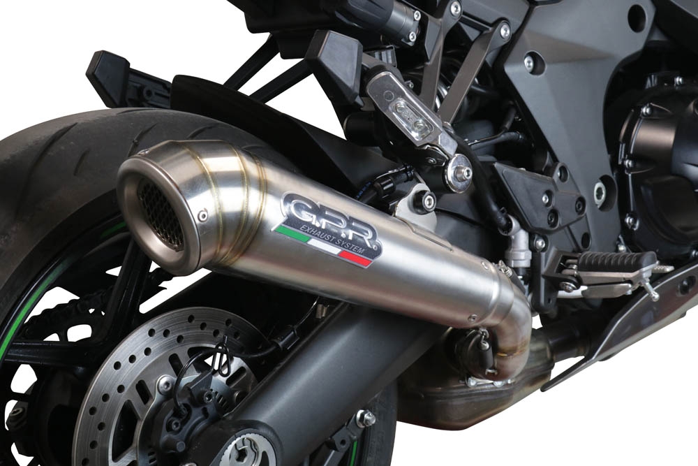 GPR exhaust compatible with  Kawasaki Ninja 1000 Sx 2020-2020, Powercone Evo, Homologated legal slip-on exhaust including removable db killer and link pipe 