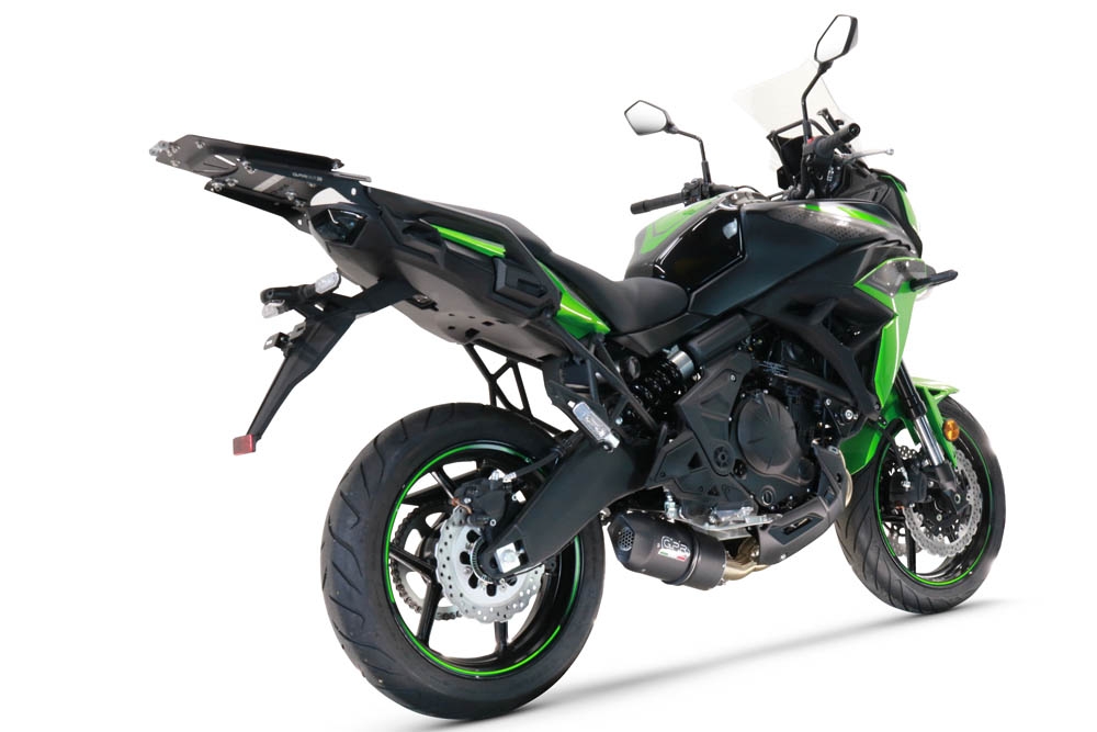 GPR exhaust compatible with  Kawasaki Versys 650 2023-2024, Furore Nero, full system exhaust legal for UK and non-EU countries including removable db killer 