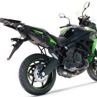 GPR exhaust compatible with  Kawasaki Versys 650 2023-2024, Furore Nero, full system exhaust legal for UK and non-EU countries including removable db killer 